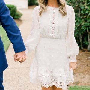 White Cocktail Dress, Size Small